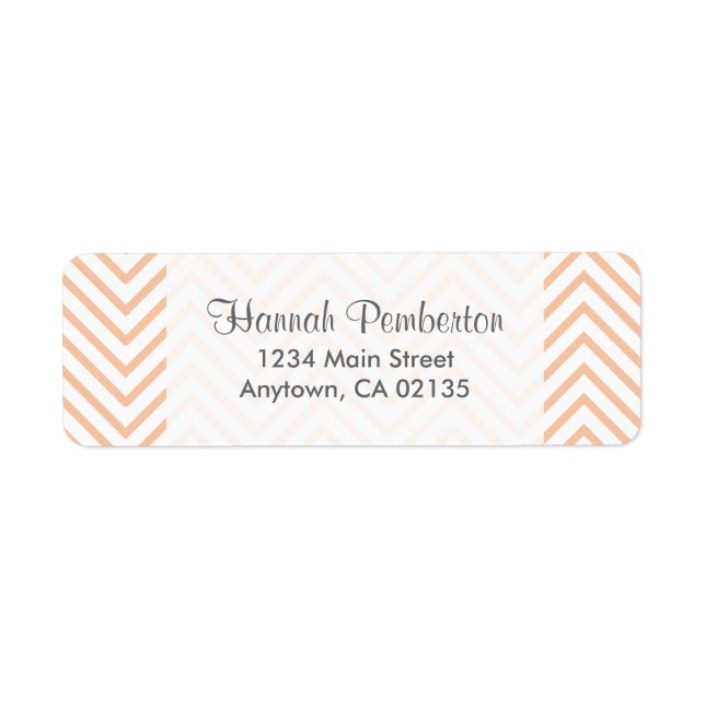 Etiqueta Naranja Dots Chevron (Frente)