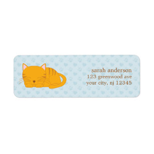 Etiqueta Naranja durmiente Tabby Cat