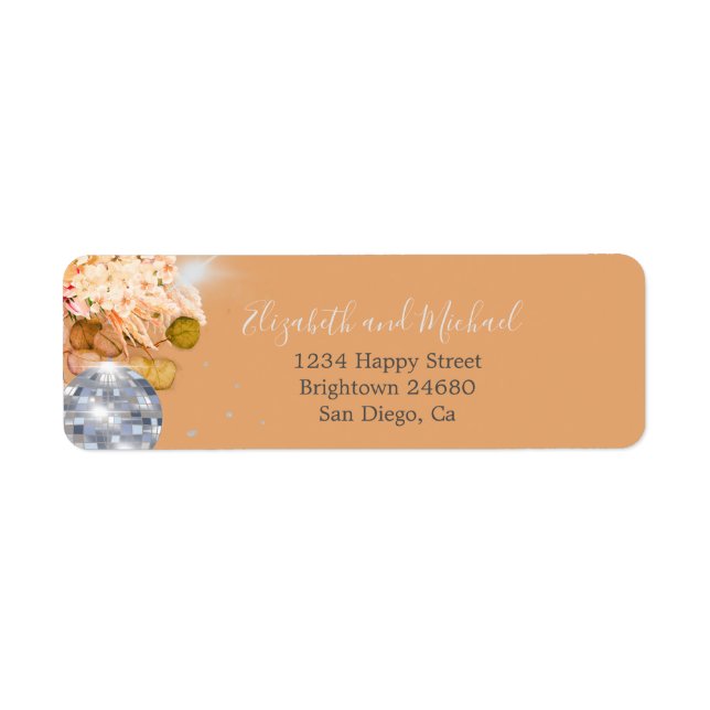 Etiqueta Naranja floral Eucalyptus Elegant Disco (Frente)