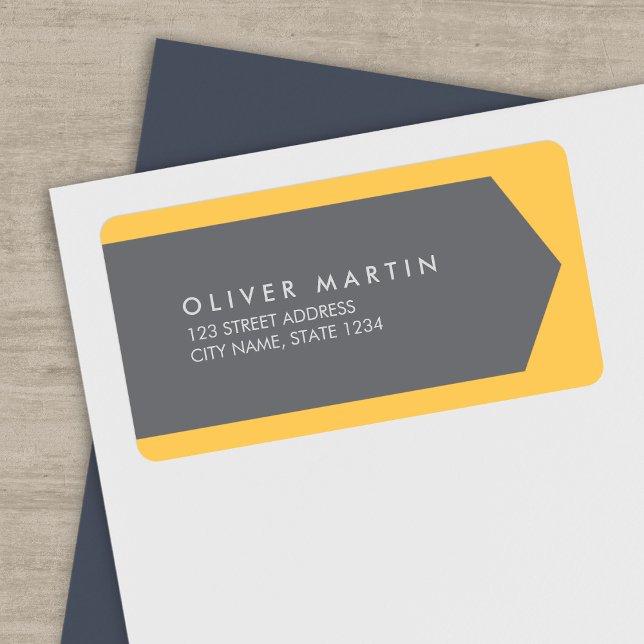 Etiqueta Naranja ligero profesional y moderno y dirección g (Subido por el creador)