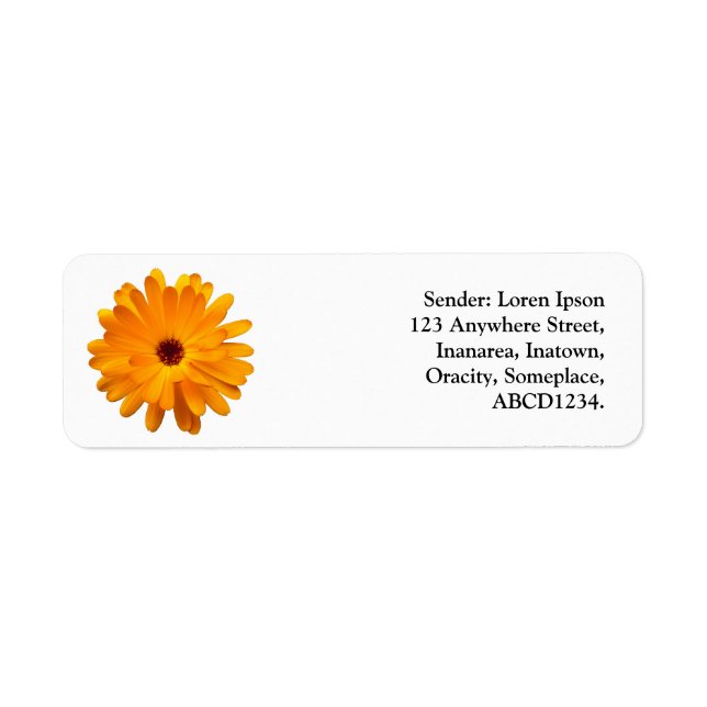 Etiqueta Naranja Marigold (Frente)