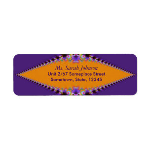 Etiqueta Naranja morado : Fractal Lace :