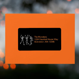 Etiqueta Naranja negro bailando esqueletos dirección de Hal