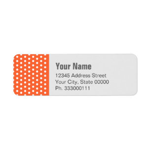 Etiqueta Naranja Polkadot