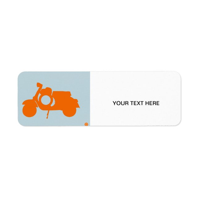 Etiqueta Naranja Scooter (Frente)