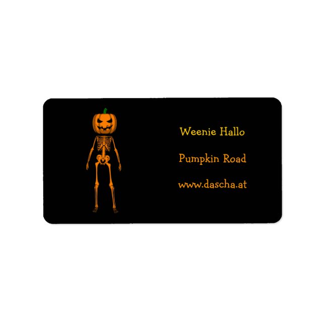 Etiqueta Naranja Skeleton (Frente)