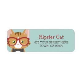 Etiqueta Naranja Tabby Hipster Gato Niños