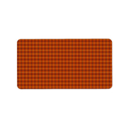 Etiqueta Naranja Tartan Labels