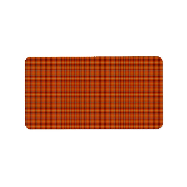 Etiqueta Naranja Tartan Labels (Frente)