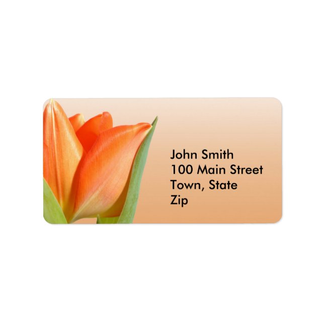 Etiqueta Naranja Tulip Labels (Frente)
