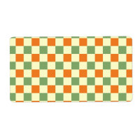 Naranja Verde Brown Checkered Gingham Pattern