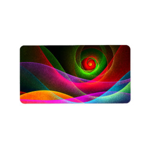 Etiqueta Naranja Verde Rojo Patrón de arte abstracto modern