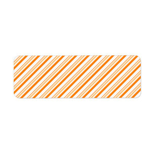Etiqueta Naranja y blanco rayados