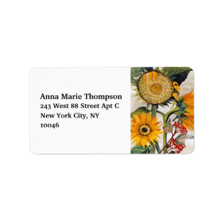 Etiqueta Naranja Yellow Seeding Sunflower Art