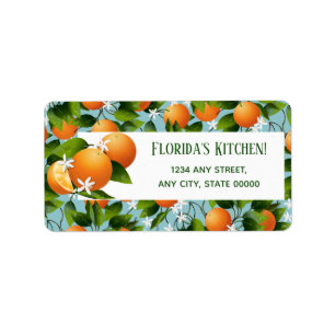 Etiqueta Naranjas Citrus Fruits Floral