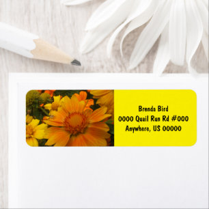 Etiqueta Naranjas Y Lemons Blanketflower Con Araña De Cangr