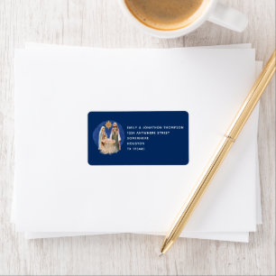 Etiqueta Natividad Nombre de devolución Dirección Navidad