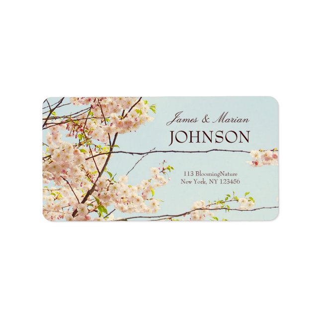 Etiqueta Naturaleza floreciente (Frente)