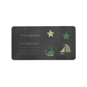 ETIQUETA NAUTICAL THEME ADDRESS LABEL