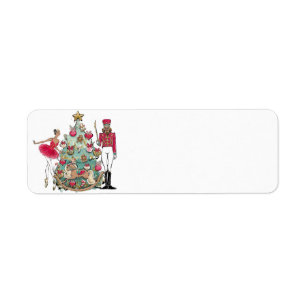 Etiqueta Navidad afroamericano de DancerNutcracker del