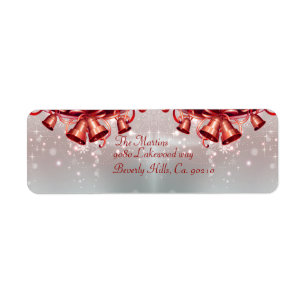 Etiqueta Navidad Belces en rojo y plata