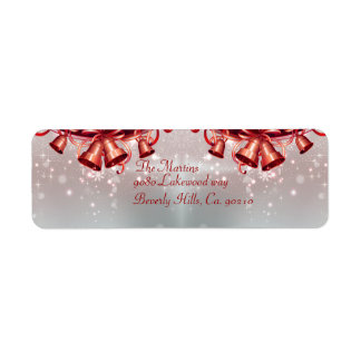 Etiqueta Navidad Belces en rojo y plata
