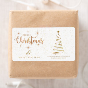 Etiqueta Navidad Corporativa Feliz Navidad Feliz Año Nuevo