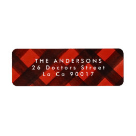 Etiqueta Navidad Cuadro Rojo Negro Pintura Moderna