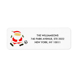 Etiqueta Navidad de fútbol