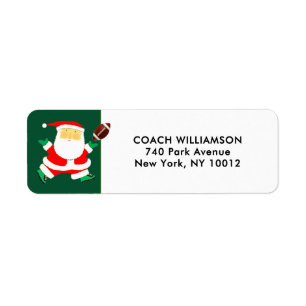 Etiqueta Navidad de fútbol