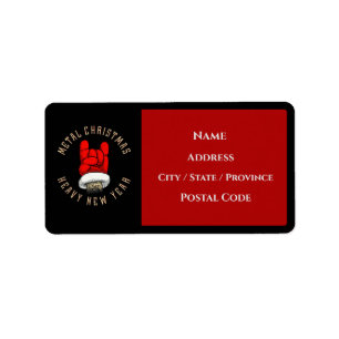 Etiqueta Navidad de Heavy Metal  