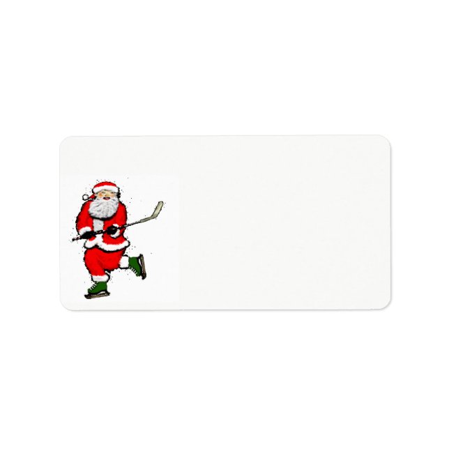 Etiqueta Navidad de Hockey (Frente)