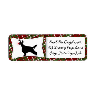 Etiqueta Navidad de Irish Setter