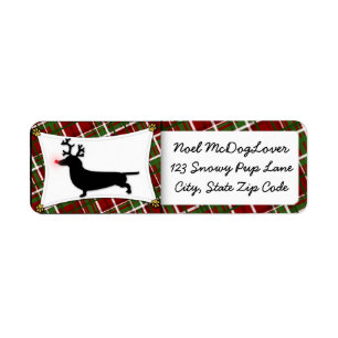 Etiqueta Navidad del Dachshund