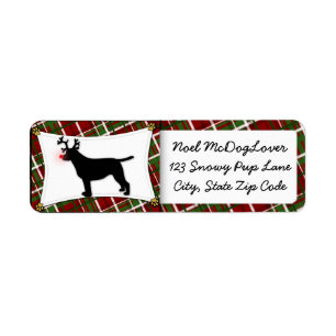 Etiqueta Navidad del labrador retriever