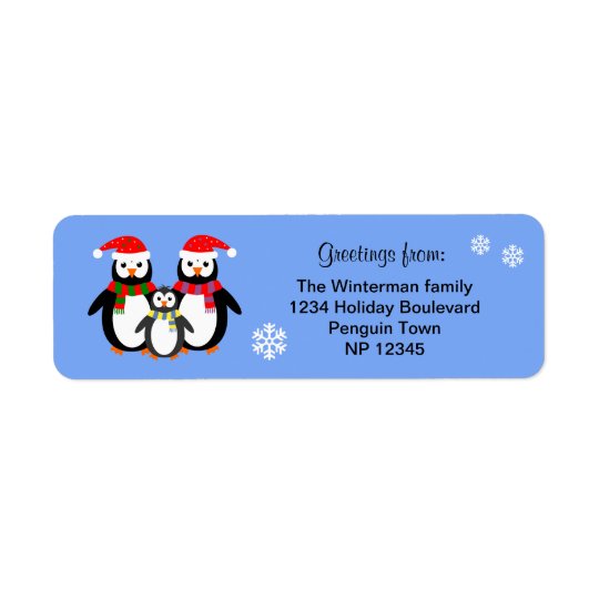 Etiqueta Navidad editable del azul del texto de la familia