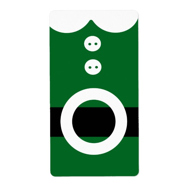 Etiqueta Navidad elf (Frente)