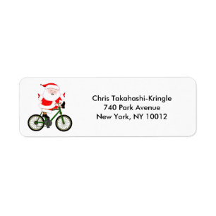 Etiqueta Navidad en bicicleta