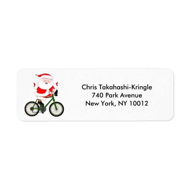 Etiqueta Navidad en bicicleta (Frente)