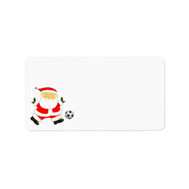 Etiqueta Navidad Fútbol Fiesta (Frente)