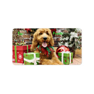 Etiqueta Navidad - GoldenDoodle - Claire