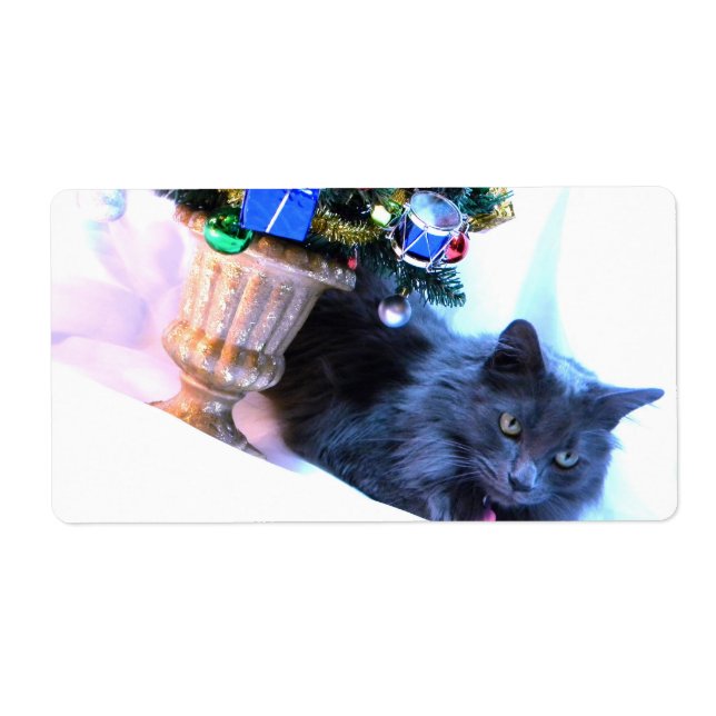 Etiqueta Navidad gris (Frente)