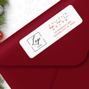 Etiqueta Navidad ho ho ho Agrega tu logo