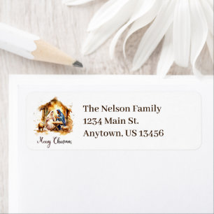 Etiqueta Navidad personalizada Natividad