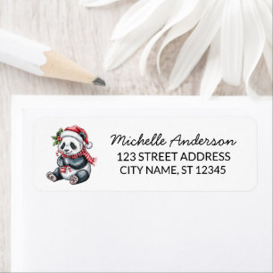 Etiqueta Navidad personalizada Oso Panda Lindo      