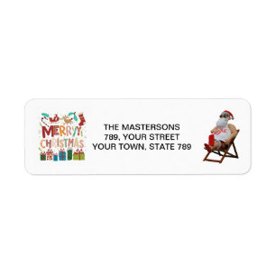 Etiqueta Navidad & Santa personalizable