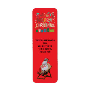 Etiqueta Navidad & Santa personalizable
