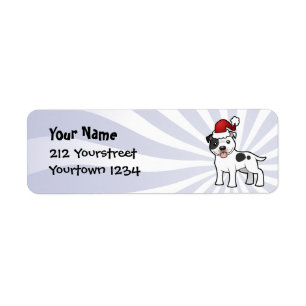 Etiqueta Navidad Staffordshire bull terrier