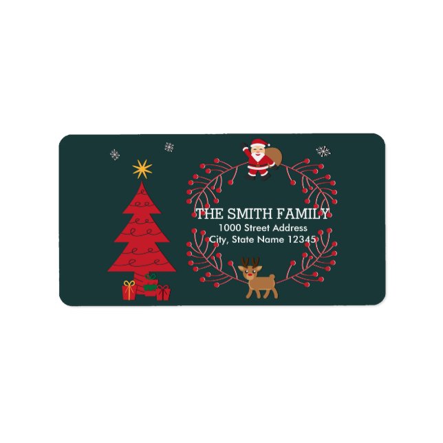 Etiqueta Navidad Vintage (Frente)