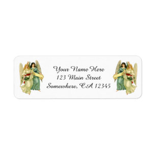 Etiqueta Navidad Vintage, Ángeles Victorianos Angelicales